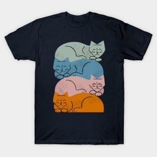 Four Cat Pile T-Shirt